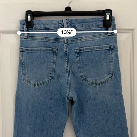 FRAME Denim Le Crop Mini Boot Size 26 Light Wash Stretchy Comfy - Picture 6 of 8
